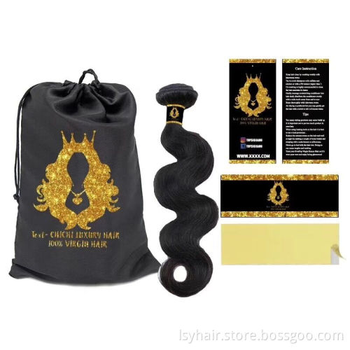 Lsy Private Label Blonde Virgin Mink Brazilian Hair High Quality Custom Logo Virgin Hair Brazilian Human Hair Extensions